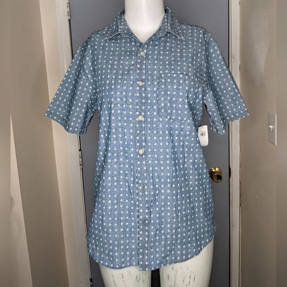 Blue Button Up - Picture 5 of 9